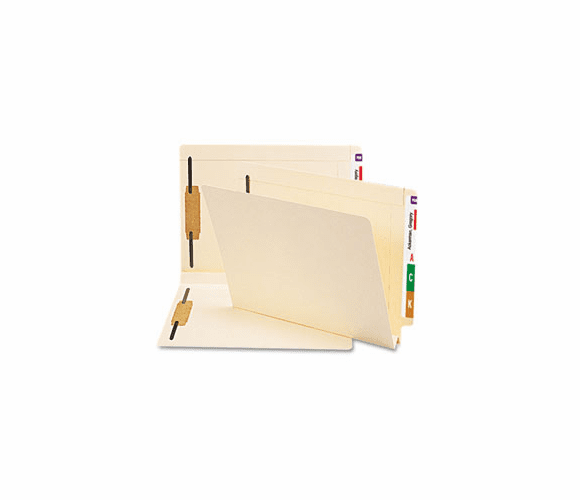 SMD34276 Heavy W-fold Expansion Folders, Two Fasteners, End Tab, Letter, Manila, 50/Box By SMEAD MANUFACTURING CO.