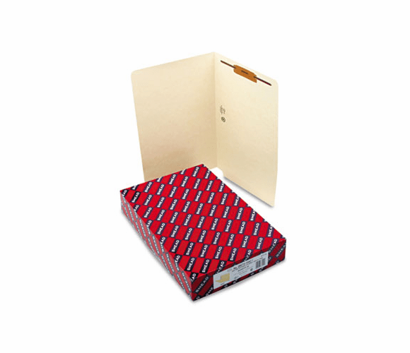 SMD37110 Heavyweight Folders, One Fastener, End Tab, Legal, 11 Point Manila, 50/Box By SMEAD MANUFACTURING CO.