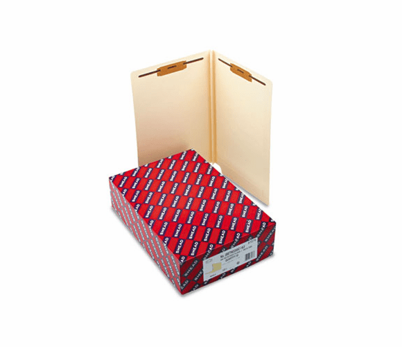 SMD37276 Heavy W-Fold Expansion Folders, Two Fasteners, End Tab, Legal, Manila, 50/Box By SMEAD MANUFACTURING CO.