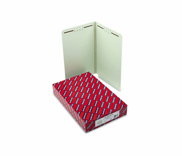 SMD37705 One Inch Expansion Folder, Two Fasteners, End Tab, Legal, Gray Green, 25/Box By SMEAD MANUFACTURING CO.