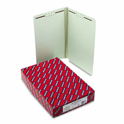 SMD37715 Two Inch Expansion Folder, Two Fasteners, End Tab, Legal, Gray Green, 25/Box By SMEAD MANUFACTURING CO.