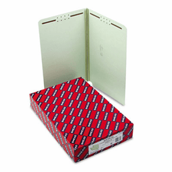 SMD37725 Three Inch Expansion Folder, Two Fasteners, End Tab, Legal, Gray Green, 25/Box By SMEAD MANUFACTURING CO.