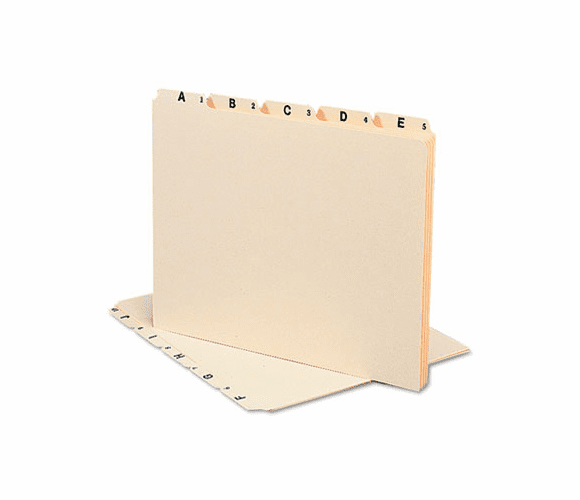 SMD50176 Recycled Top Tab File Guides, Alpha, 1/5 Tab, Manila, Letter, 25/Set By SMEAD MANUFACTURING CO.