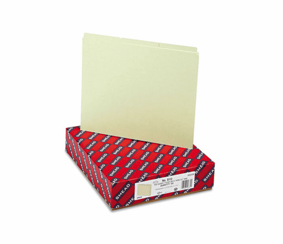 SMD50334 Green Recycled Tab File Guides, Blank, 1/3 Tab, Pressboard, Letter, 100/Box By SMEAD MANUFACTURING CO.