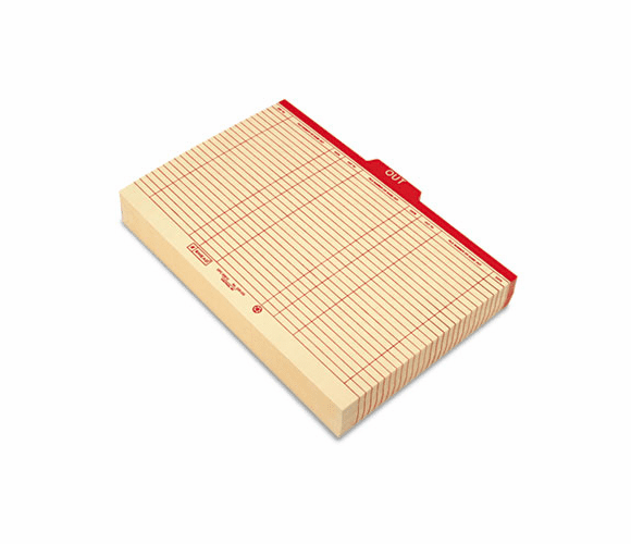 SMD53910 Charge-Out Record Guides, 1/5 Red "OUT" Tab, Manila, Legal, 100/Box By SMEAD MANUFACTURING CO.
