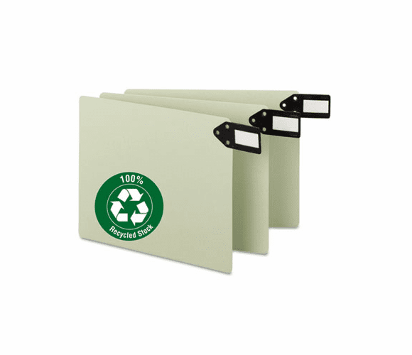 SMD61757 Green End Tab Guides, Blank, Horizontal Metal Tabs, Pressboard, Letter, 50/Box By SMEAD MANUFACTURING CO.