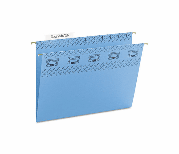 SMD64041 Tuff Hanging Folder with Easy Slide Tab, Letter, Blue, 18/Pack By SMEAD MANUFACTURING CO.