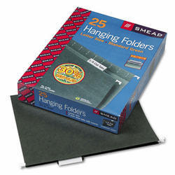 SMD64055 Hanging Folders, 1/5 Tab, 11 Point Stock, Letter, Green, 25/Box By SMEAD MANUFACTURING CO.