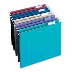 SMD64056 Designer Assortment Hanging Folders, 1/5 Tab, 11 Point Stock, Letter, 25/Box By SMEAD MANUFACTURING CO.