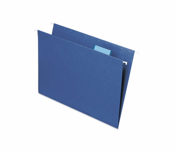SMD64057 Hanging File Folders, 1/5 Tab, 11 Point Stock, Letter, Navy, 25/Box By SMEAD MANUFACTURING CO.
