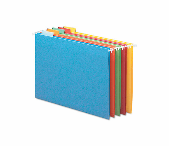 SMD64059 Hanging File Folders, 1/5 Tab, 11 Point Stock, Letter, Assorted Colors, 25/Box By SMEAD MANUFACTURING CO.