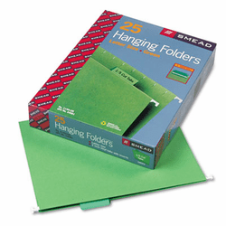SMD64061 Hanging File Folders, 1/5 Tab, 11 Point Stock, Letter, Bright Green, 25/Box By SMEAD MANUFACTURING CO.