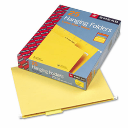 SMD64069 Hanging File Folders, 1/5 Tab, 11 Point Stock, Letter, Yellow, 25/Box By SMEAD MANUFACTURING CO.