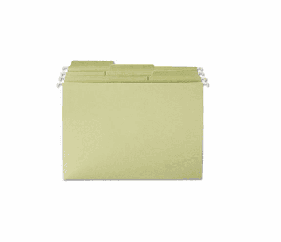 SMD64082 FasTab Hanging File Folders, 1/3 Tab, Letter, Moss Green, 20/Box By SMEAD MANUFACTURING CO.