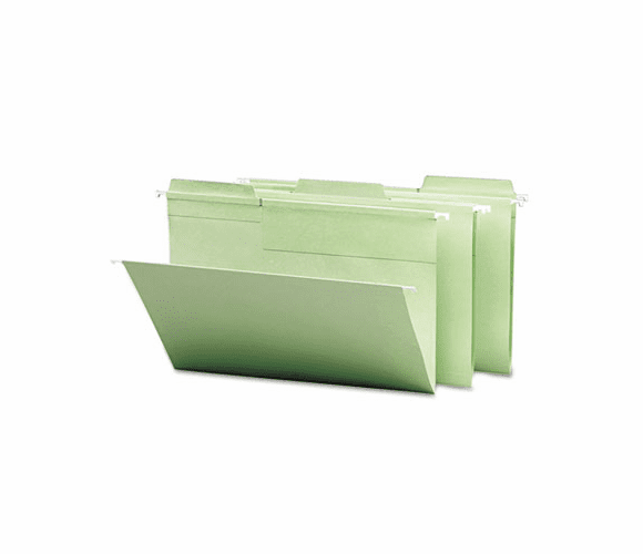 SMD64083 FasTab Hanging File Folders, 1/3 Tab, Legal, Moss Green, 20/Box By SMEAD MANUFACTURING CO.