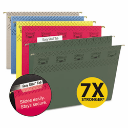 SMD64092 Tuff Hanging Folder with Easy Slide Tab, Letter, Steel Gray, 18/Pack By SMEAD MANUFACTURING CO.
