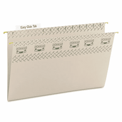 SMD64093 Tuff Hanging Folder with Easy Slide Tab, Legal, Steel Gray, 18/Pack By SMEAD MANUFACTURING CO.