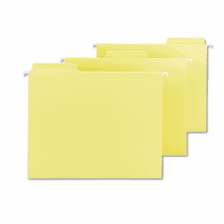 SMD64097 FasTab Hanging File Folders, Letter, Yellow, 20/Box By SMEAD MANUFACTURING CO.