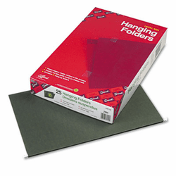 SMD64110 Hanging File Folders, Untabbed, 11 Point Stock, Legal, Green, 25/Box By SMEAD MANUFACTURING CO.