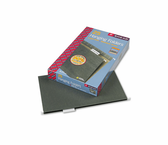 SMD64155 Hanging File Folders, 1/5 Tab, 11 Point Stock, Legal, Green, 25/Box By SMEAD MANUFACTURING CO.