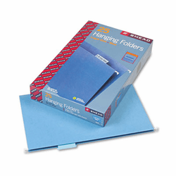 SMD64160 Hanging File Folders, 1/5 Tab, 11 Point Stock, Legal, Blue, 25/Box By SMEAD MANUFACTURING CO.