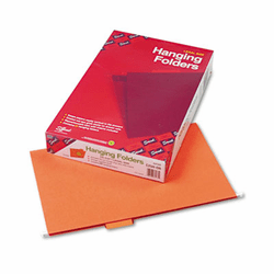 SMD64165 Hanging File Folders, 1/5 Tab, 11 Point Stock, Legal, Orange, 25/Box By SMEAD MANUFACTURING CO.