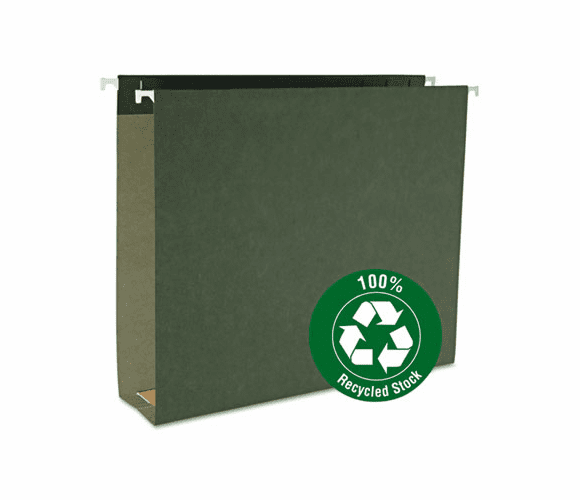 SMD64260 Three Inch Expansion Box Bottom Hanging File Folders, Letter, Green, 25/Box By SMEAD MANUFACTURING CO.