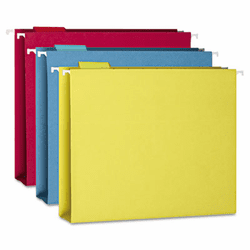 SMD64264 Two Inch Capacity Box Bottom Hanging Folders, Letter, Assorted, 25/Box By SMEAD MANUFACTURING CO.