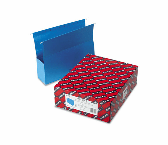 SMD64270 3" Capacity Closed Side Flexible Hanging File Pockets, Letter, Sky Blue, 25/Box By SMEAD MANUFACTURING CO.