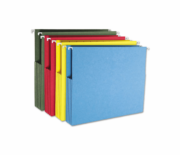SMD64290 3" Capacity Hanging File Pockets, Letter, Assorted Colors, 4/Pack By SMEAD MANUFACTURING CO.