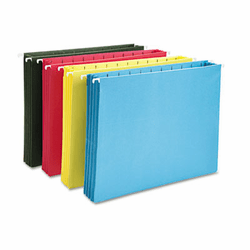 SMD64291 Hanging Pocket File Folders with Full Height Gusset, Letter, Assorted, 4/Pack By SMEAD MANUFACTURING CO.
