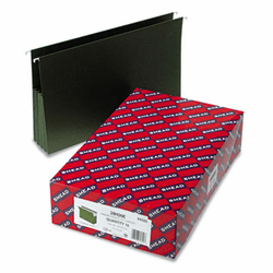 SMD64320 3 1/2 Inch Hanging File Pockets with Sides, Legal, Standard Green, 10/Box By SMEAD MANUFACTURING CO.