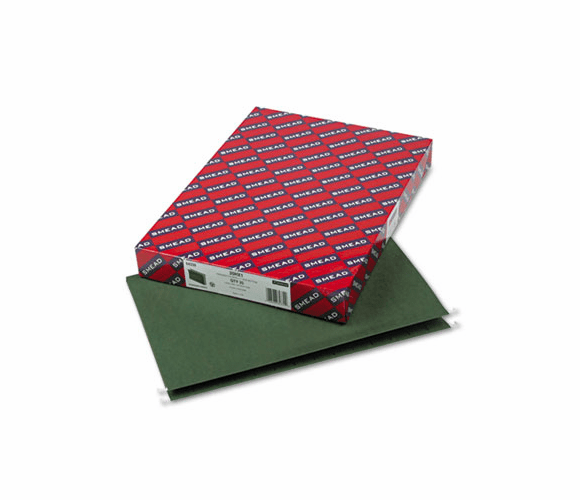 SMD64339 One Inch Capacity Box Bottom Hanging File Folders, Legal, Green, 25/Box By SMEAD MANUFACTURING CO.