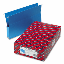 SMD64350 2" Capacity Closed Side Flexible Hanging File Pockets, Legal, Sky Blue, 25/Box By SMEAD MANUFACTURING CO.