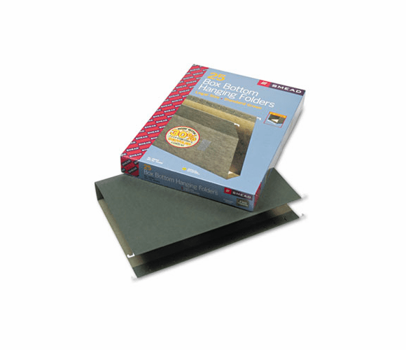 SMD64359 Two Inch Capacity Box Bottom Hanging File Folders, Legal, Green, 25/Box By SMEAD MANUFACTURING CO.