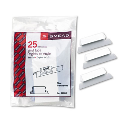Smead Hanging Folder Tabs - Clear Poly Tab(s) - 1 Pack - Lighthouse Office Supply