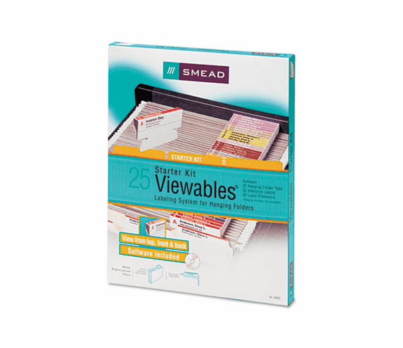 SMD64902 Viewables Color Labeling System for Hanging Folders, Starter Set, 25/PK By SMEAD MANUFACTURING CO.
