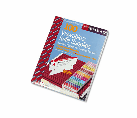 SMD64910 Viewables Color Labeling System, Pack Refill, 3 1/2 Inch, Assorted, 100/Pack By SMEAD MANUFACTURING CO.