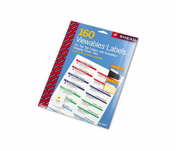 SMD64915 Viewables Color Labeling System, Label Pack Refill, 3 1/2 Inch, White, 160/Pack By SMEAD MANUFACTURING CO.
