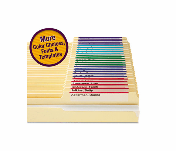 SMD64920 Viewables Color Labeling System, Top Tab Folder, 3 1/2 x 1 1/4, White, 160/Pack By SMEAD MANUFACTURING CO.