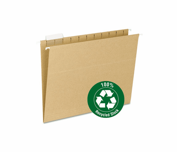 SMD65001 Recycled Hanging File Folders, 1/5 Tab, 11 Point Stock, Letter, Green, 25/Box By SMEAD MANUFACTURING CO.