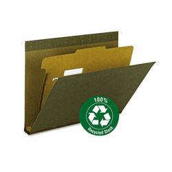 SMD65100 Hanging File Folder With Divider, Letter, 2" Exp, 1/5 tab, 10/BX By SMEAD MANUFACTURING CO.