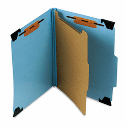 SMD65105 Four Section Hanging Classification Folder, Pressboard/Kraft, Letter, Blue By SMEAD MANUFACTURING CO.