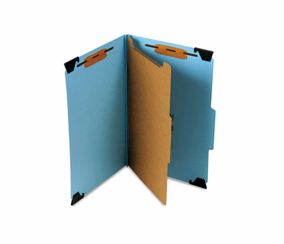 SMD65155 Four Section Hanging Classification Folder, Pressboard/Kraft, Legal, Blue By SMEAD MANUFACTURING CO.