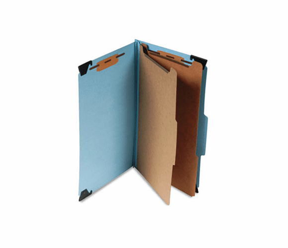 SMD65165 Six Section Hanging Classification Folder, Pressboard/Kraft, Legal, Blue By SMEAD MANUFACTURING CO.
