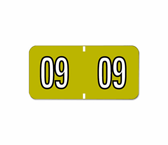 SMD66609 BA300RY Color-Coded Labels, Year 2008, 3/4 x 1-1/2, Gold, 500 Labels/Roll By SMEAD MANUFACTURING CO.