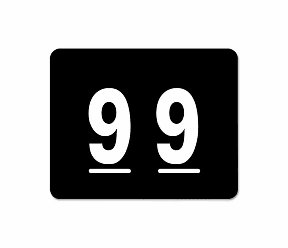 SMD67349 DCCRN Color-Coded Labels, Number 9, 1 x 1-1/4, Black, 500 Labels/Roll By SMEAD MANUFACTURING CO.