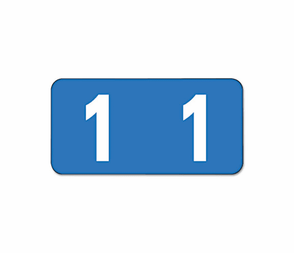 SMD67471 ETNS Color-Coded Labels, Number 1, 1/2 x 1, Light Blue, 250 Labels/Pack By SMEAD MANUFACTURING CO.