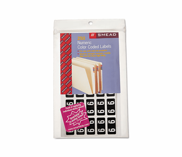 SMD67479 ETNS Color-Coded Labels, Number 9, 1/2 x 1, Black, 250 Labels/Pack By SMEAD MANUFACTURING CO.