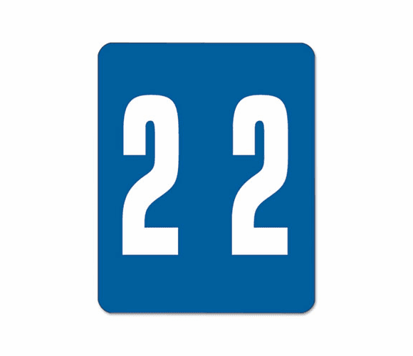 SMD67492 AM100RN Color-Coded Labels, Number 2, 1-1/2w x 1 -7/8h, Blue, 250 Labels/Roll By SMEAD MANUFACTURING CO.